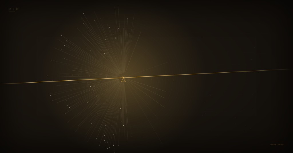 Abstract geometric visualization of AI token measurement and value attribution